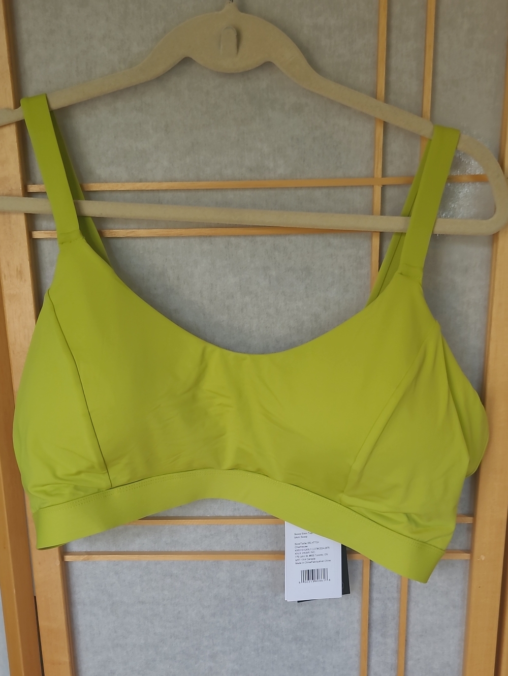 Knix XXL+ Lime Green Wireless Bikini Top